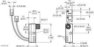 TURCK 1650060 / NI2-Q9.5-AP6-0.1-FS4.4X3/S304 Inductive Sensors