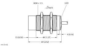 TURCK 1584028 / NI20-EM30-RP45XLD/S100 Inductive Sensors