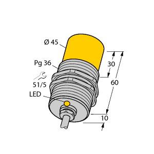 TURCK 1308907 / NI25-G47-AZ3X 7M Inductive Sensors