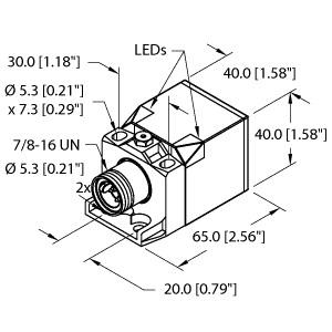 TURCK 4280290 / NI25U-CK40-ADZ30X2-B1131 W/BS2.1 Inductive Sensors