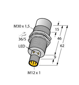 TURCK 100000618 / NI30U-EM30WD-VP6X-H1141 Inductive Sensors
