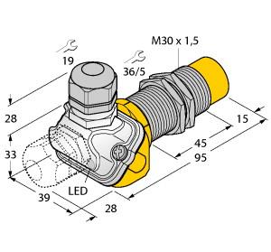 TURCK 1634765 / NI30U-EM30WDTC-AP6X Inductive Sensors