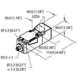 TURCK 1623601 / NI40U-CP40-AP6X2-H1141 Inductive Sensors
