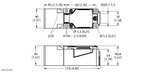 TURCK 1623605 / NI40U-CP40-AP6X2/S97 Inductive Sensors