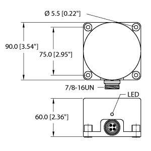 TURCK 15103 / NI60-K90-VP4X-B2141 Inductive Sensors