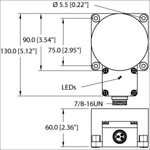 TURCK 4240291 / NI60-K90SR-FDZ30X2-B1131 Inductive Sensors