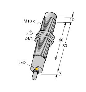 TURCK 4611236 / NI8-M18-AP6X/S120 7M Inductive Sensors