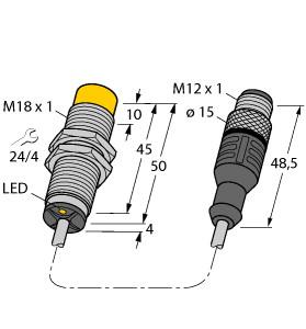 TURCK 1561201 / NI8-M18-VP4X-0.2-RS4.4T Inductive Sensors
