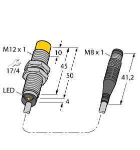TURCK 1644184 / NI8U-M12-AP6X-0.2-PSG3M Inductive Sensors