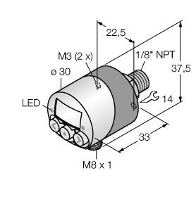 TURCK 6833011 / PK01VR-N14AL-2UP8X-V1141 Pressure Sensors