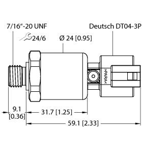 TURCK 100033971 / PT1VR-1105-U6-DT043P Pressure Sensors