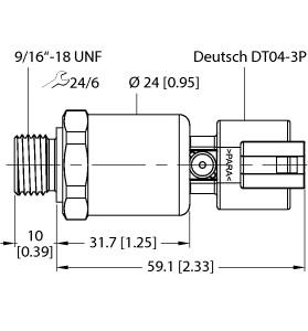 TURCK 100003284 / PT500PSIG-1121-U6-DT043P Pressure Sensors