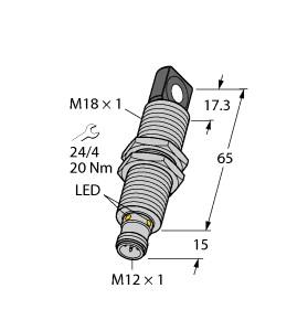 TURCK 1610083 / RU100U-M18MS-UN8X2-H1151 Ultrasonic Sensors