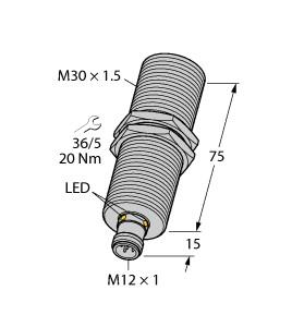 TURCK 1610036 / RU300U-M30M-2UP8X2-H1151 Ultrasonic Sensors