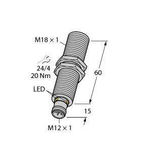 TURCK 1610012 / RU40U-M18E-2UP8X2-H1151 Ultrasonic Sensors
