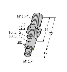 TURCK 1610016 / RU40U-M18E-2UP8X2T-H1151 Ultrasonic Sensors