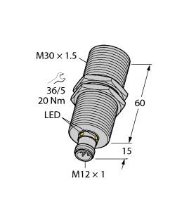 TURCK 1610032 / RU40U-M30M-2UP8X2-H1151 Ultrasonic Sensors