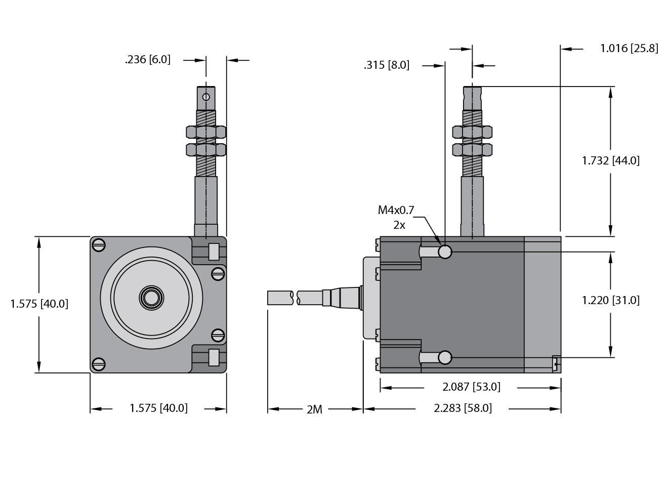 TURCK DW55 Incremental Mini Series Draw Wire Position Sensor