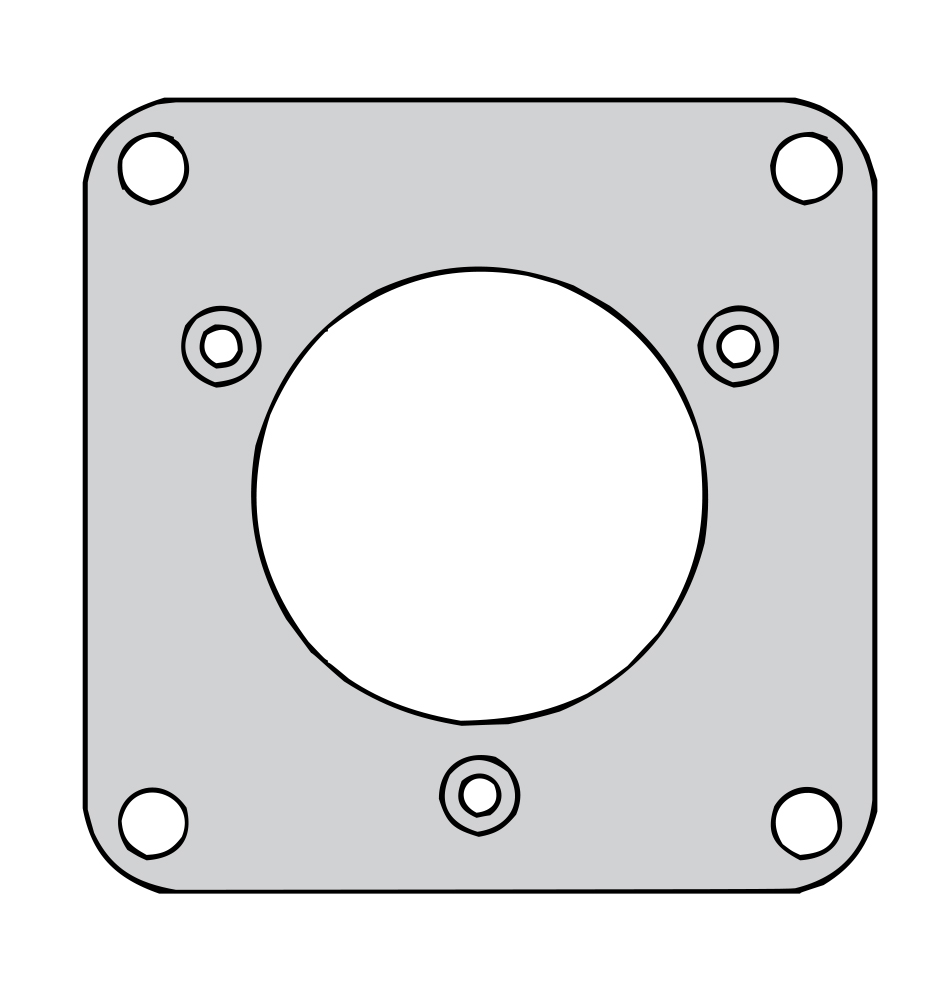 TURCK Encoder Series Square Adapter Flange