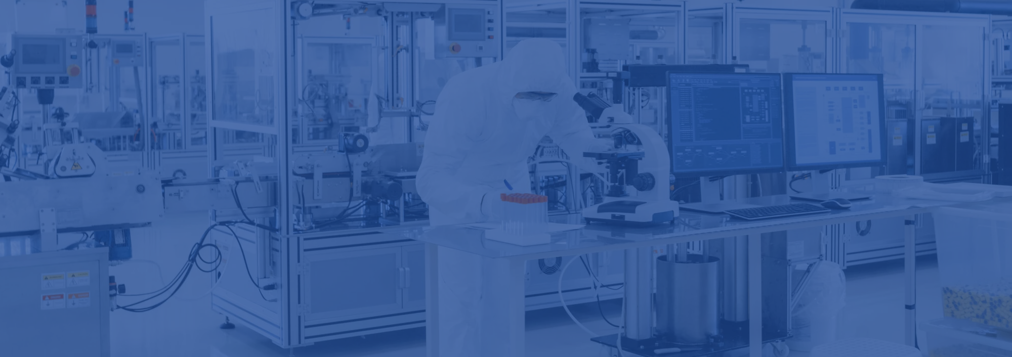 Pharmaceutical laboratory with scientific equipment